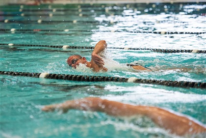 Person Lap Swimming